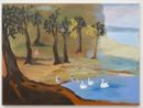 pond street Mayfair London - outsidethe Faberge egg forest by Karen Kilimnik contemporary artwork Painting