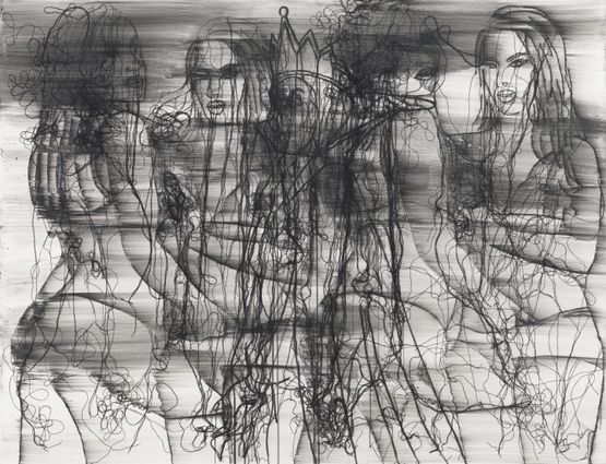 You My Love by Ghada Amer contemporary artwork Mixed Media