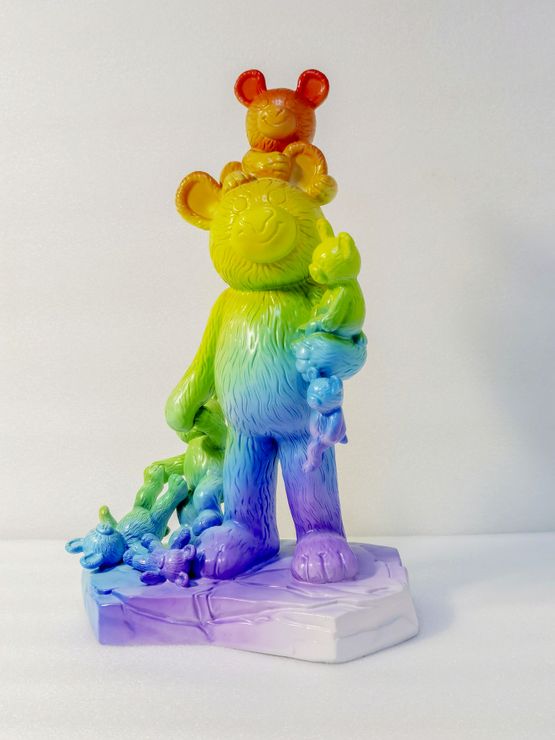 RAINBOW BEAR FAMILY S by Florentijn Hofman contemporary artwork Sculpture