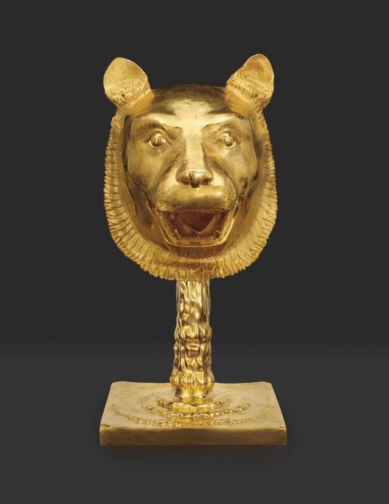 Circle of AnimalsZodiac Heads Gold_Tiger by Ai Weiwei contemporary artwork Sculpture