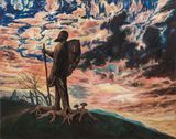 Setting Sun by Qin Qi contemporary artwork painting
