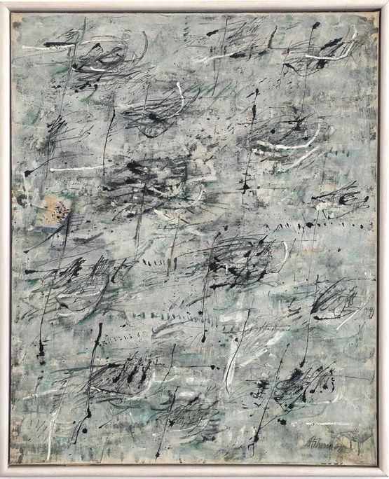 blindlings versiegelt by Gerhard Hoehme contemporary artwork Painting