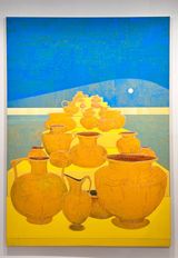 Process yellow by Lily Lewis contemporary artwork painting