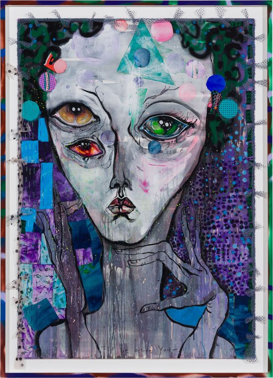 to be beside you by Del Kathryn Barton contemporary artwork Painting
