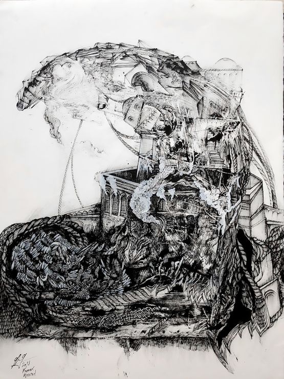 Memory City III by Kevork Mourad contemporary artwork Painting