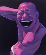 Away from Light by Yue Minjun contemporary artwork painting