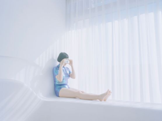 Space Girl Met Earth Boy 4911 Zaha Hadid Room by Pixy Liao contemporary artwork Photography