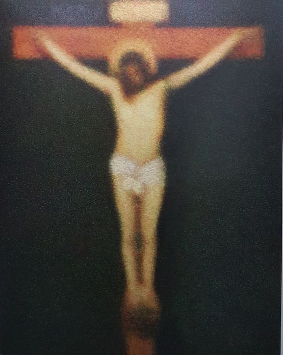 After Diego Velasquez Christ Crucified by Roldan Manok Ventura contemporary artwork Painting