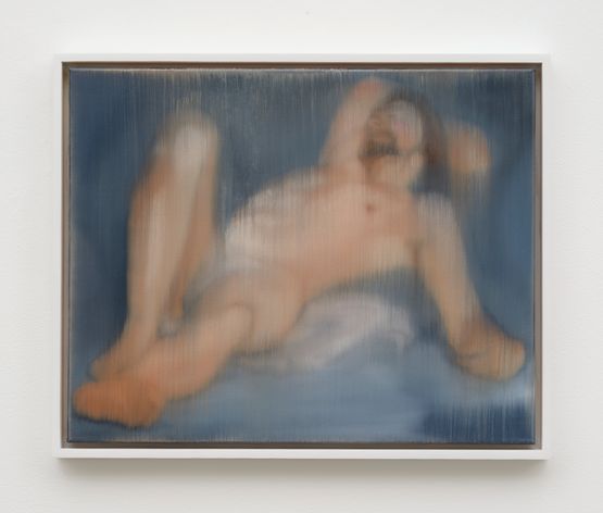 Reclining Nude Blue by William E. Jones contemporary artwork Painting