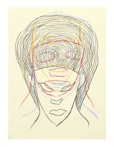 Face and Mask 53 by Carlos Amorales contemporary artwork drawing works on paper