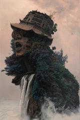 Sky View Tower by Du Kun contemporary artwork painting