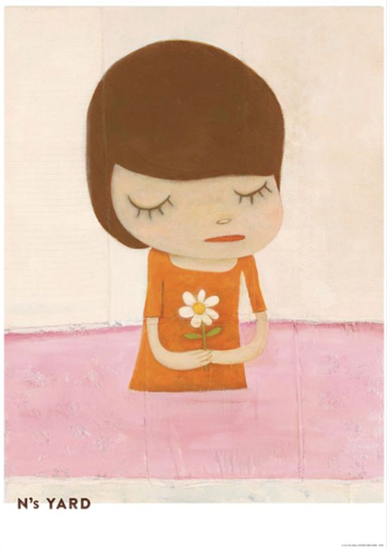 In The Pink Water by Yoshitomo Nara contemporary artwork Print