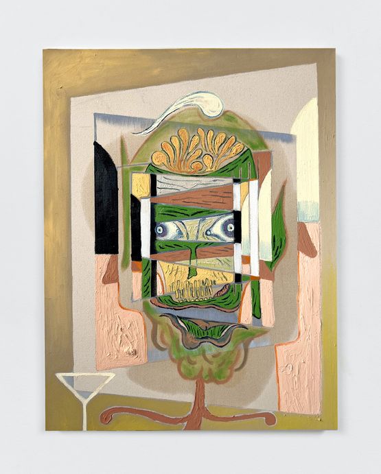 The Ventriloquist reflections in shallow water by Florian Meisenberg contemporary artwork Painting