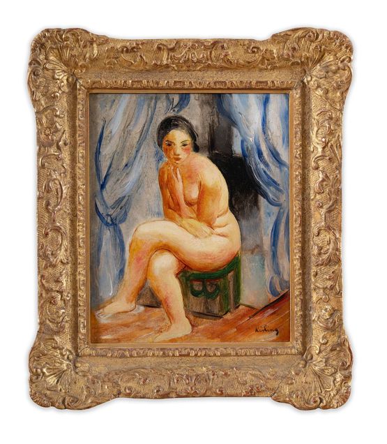 Nu assis by Moise Kisling contemporary artwork Painting