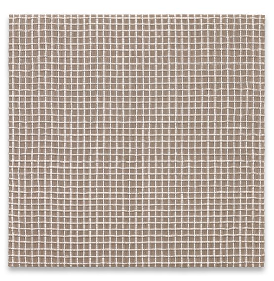 Woven Grid as Warp and Weft 40 x 40 White 2 by Analia Saban contemporary artwork Mixed Media
