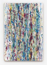 Left-over Prepared Panel for Plant Painting Left-over Paint Abstraction by Jonathan Horowitz contemporary artwork painting