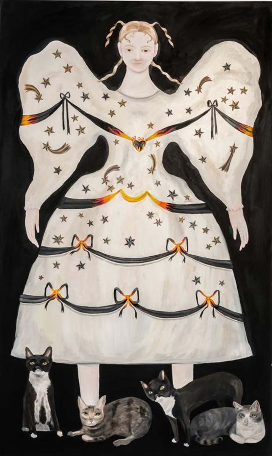 The female rage and the cats of significance by Frida Wannerberger contemporary artwork Painting