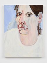 Self-Portrait in a White Shirt by Chantal Joffe contemporary artwork painting