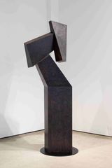 Triplex on a Base GreenBrown by Morgan Shimeld contemporary artwork sculpture