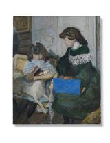 Young Girls with a Dog Two Daughters of Alexandre Natanson by Pierre Bonnard contemporary artwork painting