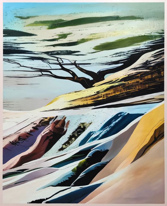 Dancing in the Desert by Liane Chu contemporary artwork Painting