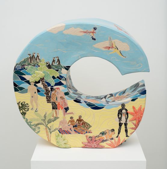 Barrel Wave by Krzysztof Strzelecki contemporary artwork Sculpture