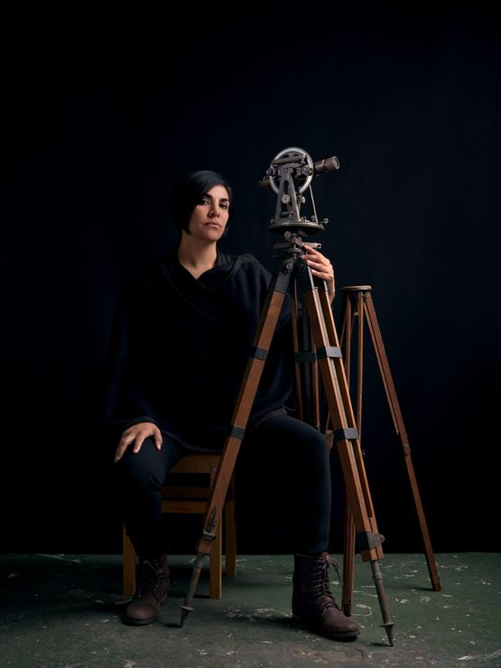 Portrait of a Woman with Theodolite II by Heba Y. Amin contemporary artwork Photography