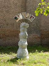 Dinosaurs with Helmet by Erika Verzutti contemporary artwork sculpture