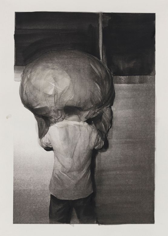 The burden by Mircea Suciu contemporary artwork Works on Paper