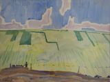 Luminous Landscape by Mikayil Abdullayev contemporary artwork works on paper