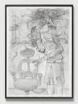 Study after Melancholia Self-Portrait by Adrian Ghenie contemporary artwork works on paper