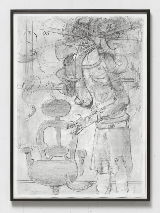 Study after Melancholia Self-Portrait by Adrian Ghenie contemporary artwork Works on Paper