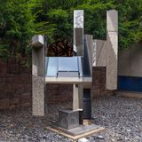 Cubi XXII David Smith Yale Art and Architecture Building now Rudolph Hall 1958-63 Paul Rudolph by James Welling contemporary artwork painting