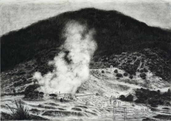Kawah Sikidang Dieng  Sikidang Creater Dieng by Maryanto contemporary artwork Works on Paper