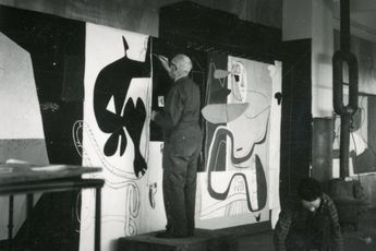 Contemporary art exhibition Le Corbusier Nomadic murals at Almine Rech New York Upper East Side United States