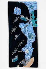 Gunyaara - Catalina Base by Dhambit Mununggurr contemporary artwork painting