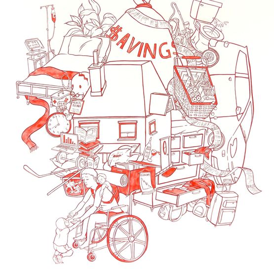The Baggage by Nelson Hor Ee Herng contemporary artwork Works on Paper