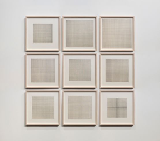 Set of Nine Tide Drawings Corpus Christi TX by Jill Baroff contemporary artwork Works on Paper