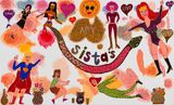 APY Sistas by Kaylene Whiskey contemporary artwork painting works on paper