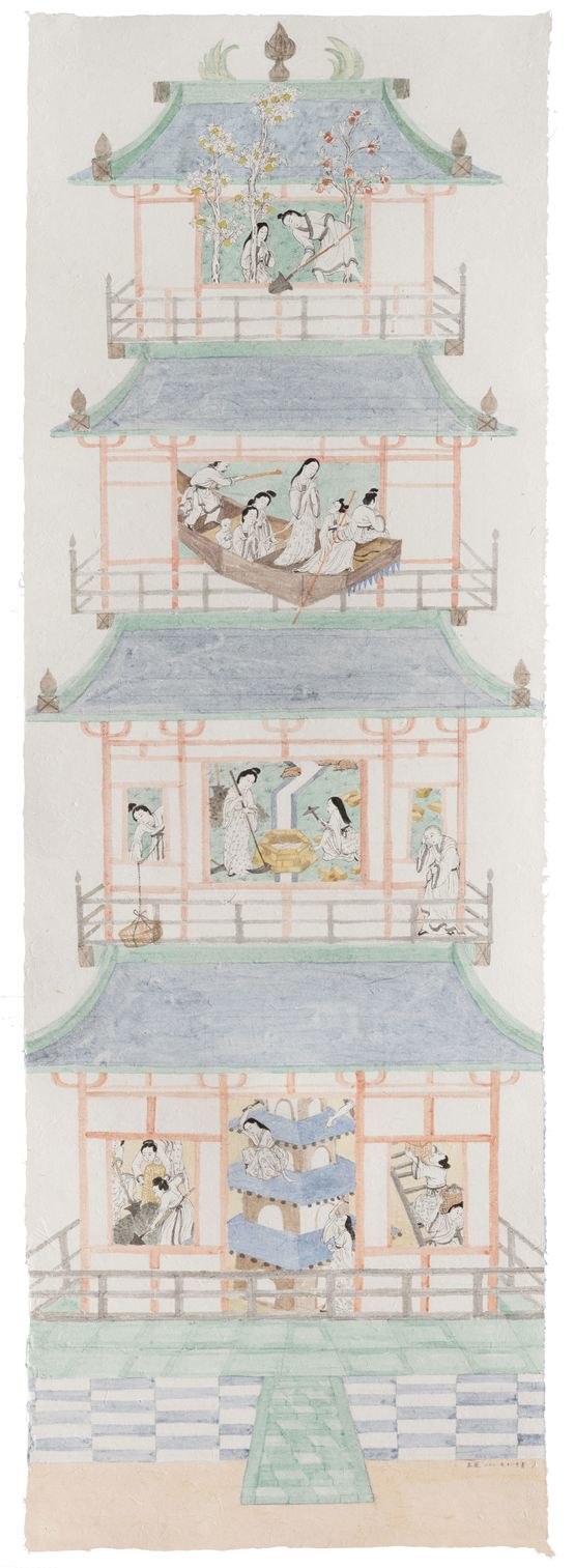 Pagoda No. 9 by Peng Wei contemporary artwork Works on Paper