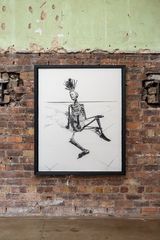 Strawman Charcoal by Simon Starling contemporary artwork drawing works on paper