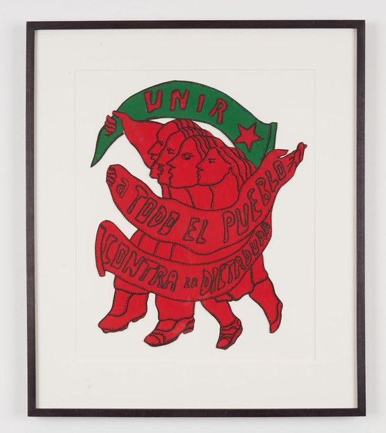 Unir a todo el pueblo contra la dictadura Unite All the People against the Dictatorship by Cecilia Vicuna contemporary artwork Print