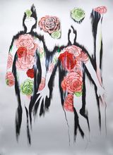 Charged Drawing. Crime Scene series by Jane Mcadam Freud contemporary artwork painting works on paper