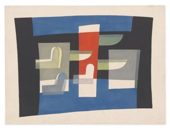 Plage Beach by Sophie Taeuber-Arp contemporary artwork painting works on paper drawing