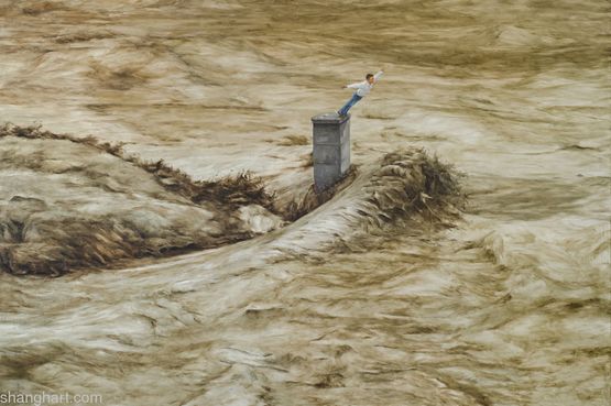 Rainy season comes-They said I should Fly Higher by Zhou Zixi contemporary artwork Painting