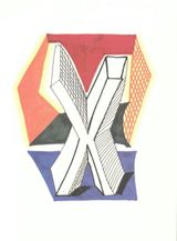 X from Hockneys Alphabet by David Hockney contemporary artwork print