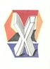 X from Hockneys Alphabet by David Hockney contemporary artwork Print