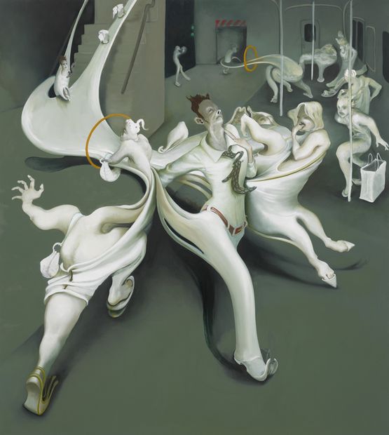 Subway by Inka Essenhigh contemporary artwork Painting
