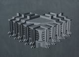Modernist Facades for New Nations Proposition 3 by Sahil Naik contemporary artwork painting works on paper