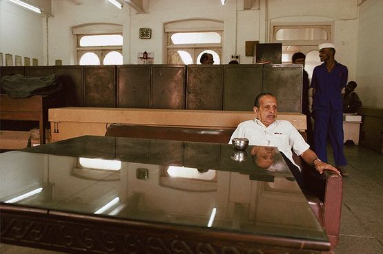 Visitor Bombay Dyeing Office Bombay by Raghubir Singh contemporary artwork Photography
